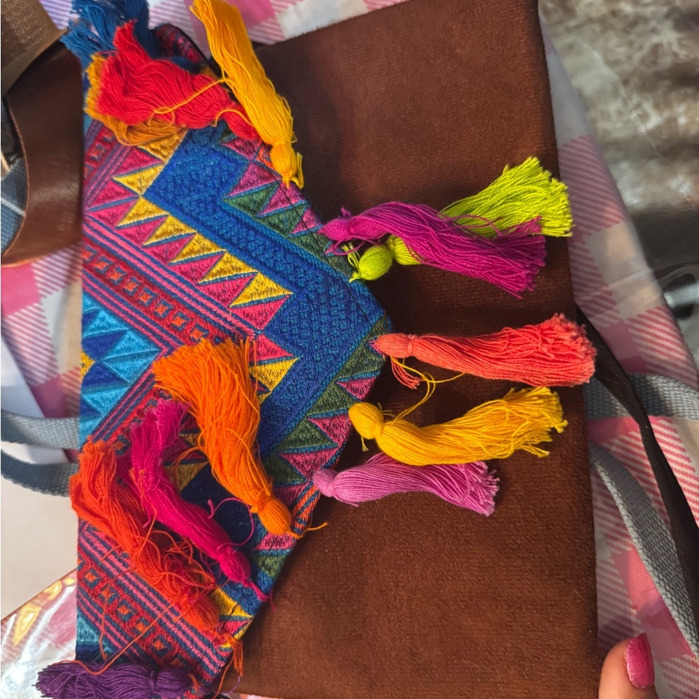 Colorful Tassel Clutch